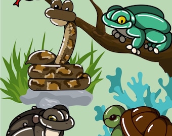 REPTI-LOONS: Reptiles con forma de animales hechos con globos