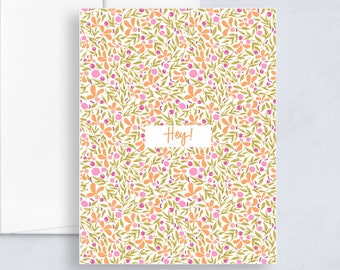 Fun greeting card, Hey! Card, everyday cards, greeting card for friend, card for her, greeting card for teacher, friendship card