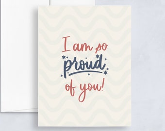 Proud of you card, greeting card for friend, graduation card, achievement card, encouragement card, appreciation card, card for friend