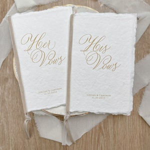 Vow books set of 2, wedding vow books, handmade paper vow books, set of vow books, custom wedding vow books, personalized vow books