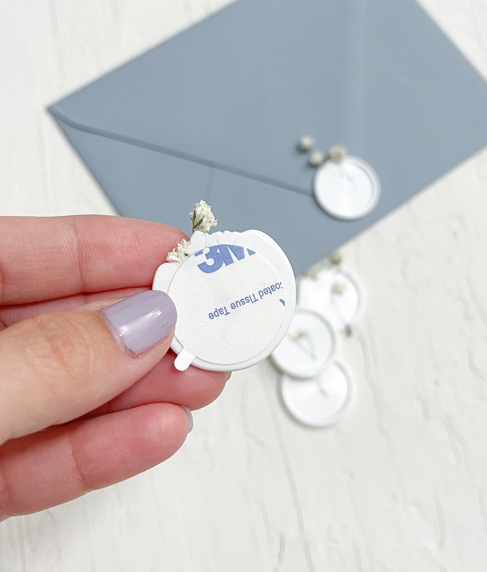 Pack of 10 Wax Seals Stickers With Dried Baby's Breath Etsy