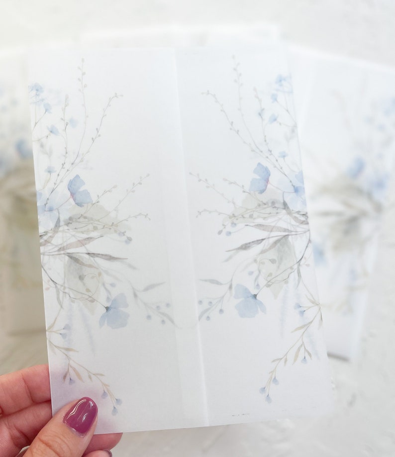 Vellum Jacket for Invitations Vellum Wrap Vellum Wedding Etsy