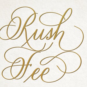 Rush fee, Add on for rush orders