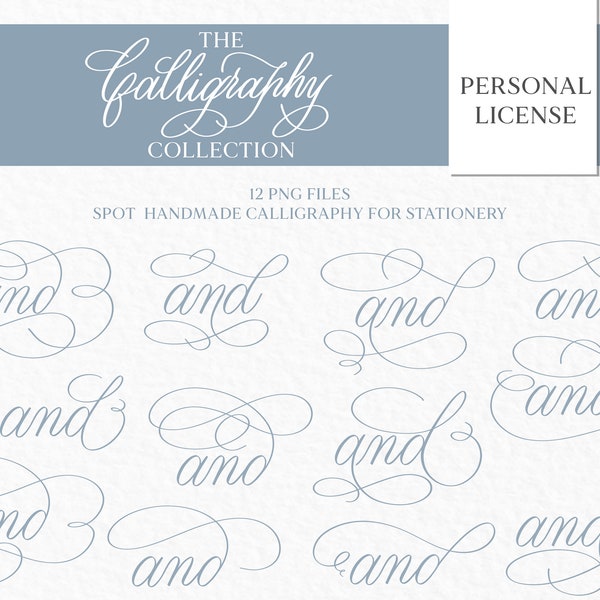 Calligraphy clip art for wedding stationery, classic calligraphy, calligraphy for wedding invitations, wedding clip art personal use