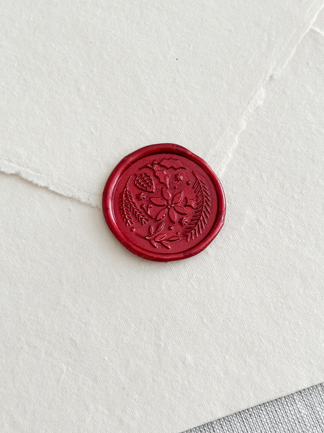 Red Wax Seal Sticker Green Christmas Wax Seal Wax Seal Etsy