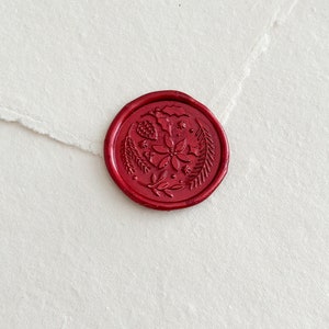 Red wax seal sticker, green Christmas wax seal, wax seal sticker for envelopes, self adhesive wax seal, Holiday wax seal, DIY Wax seal