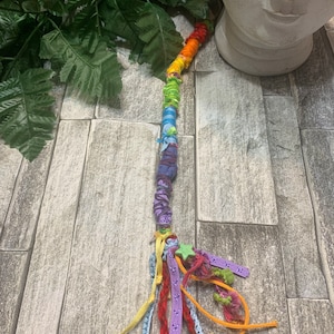 Rainbow dread dreadlock boho hippie Viking festival hair wrap