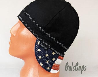 Patriotic Welding Welders Cap  Hats Bikers Caps  Hat Cotton Decorative Stitching Weld Cap Made in USA Ready to Ship