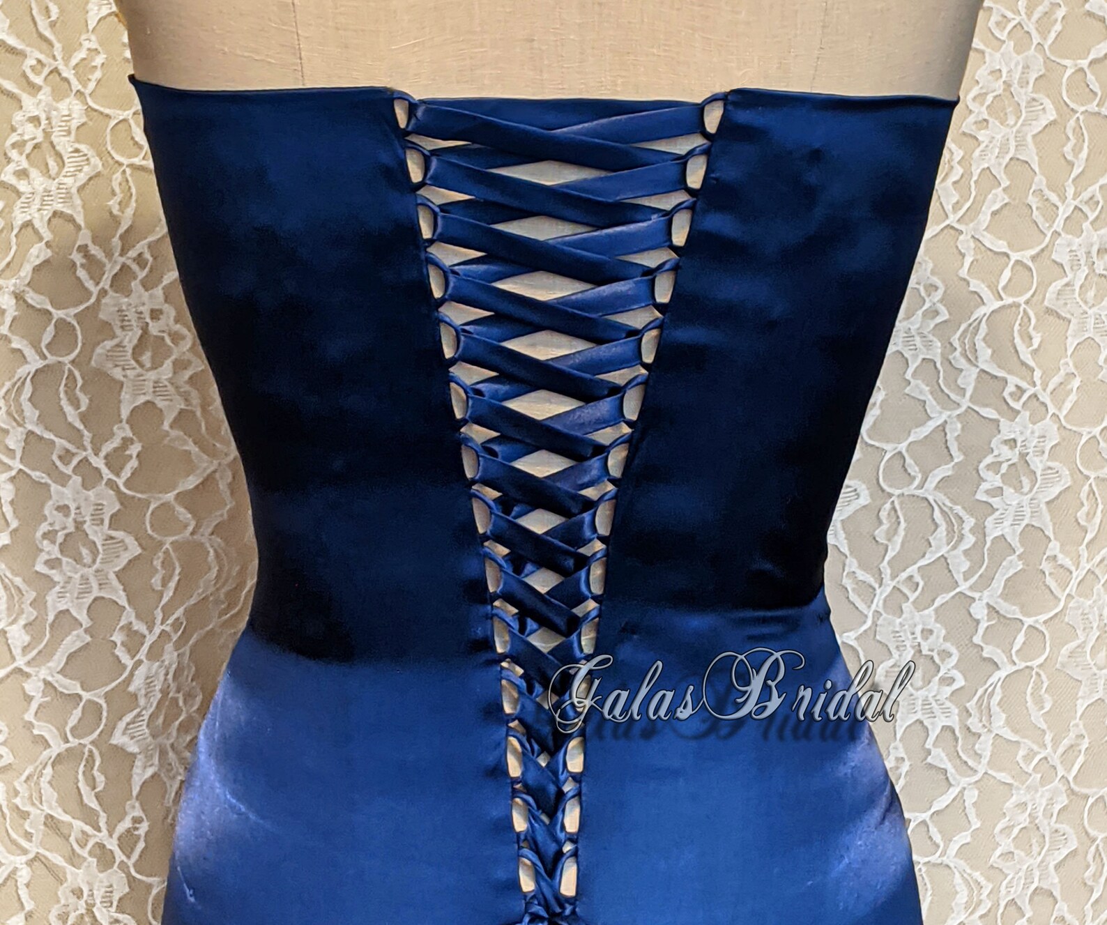 Navy Blue Corset Loops Lacing Looping Trim for Gown Corset Etsy
