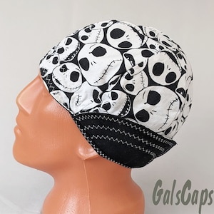 Welders Hats Halloween Print Bikers Caps Welding Cap Hat Cotton Weld Cap Made in USA Ready to Ship