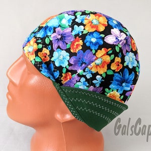 Floral Welders Hats Bikers Caps Welding Cap Hat Cotton Weld Cap Made in USA Ready to Ship