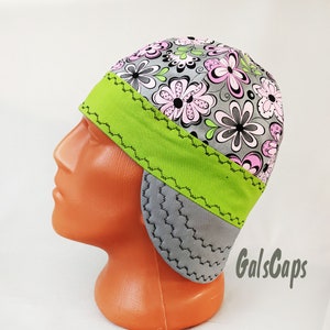 Floral Welders Welding Cap  Hats Bikers Caps  Hat Cotton Decorative Stitching Weld Cap Made in USA Ready to Ship