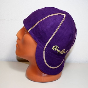 Purple Crown Royal Welders Hats Bikers Caps Welding Cap Hat Cotton Reversible Cap Cycling Cap Handmade Made in USA Perfect Quality Gift