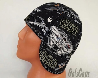 Star Wars/Black Cap Welders Hats Bikers Caps Welding Cap Hat Cotton Weld Cap Made in USA