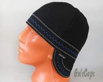 Black Welders Welding Cap  Hats Bikers Caps Hat Cotton Decorative Stitching Made in USA