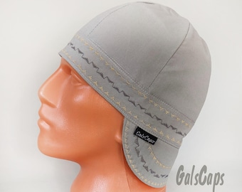 Steel Gray Welders Welding Bikers Cap Hat Cotton Decorative Stitching Made in USA
