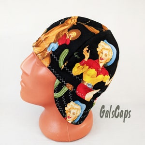 Back in the Saddle Size 7 1/8 Welders Hats Bikers Caps Welding Cap Hat Cotton Weld Cap Made in USA Ready to Ship