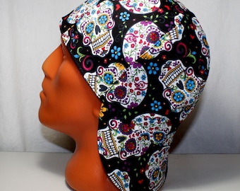 Sugar Skulls Welders Hats Bikers Caps Welding Cap Hat Cotton Decorative Stitching Weld Cap Made in USA Ready to Ship