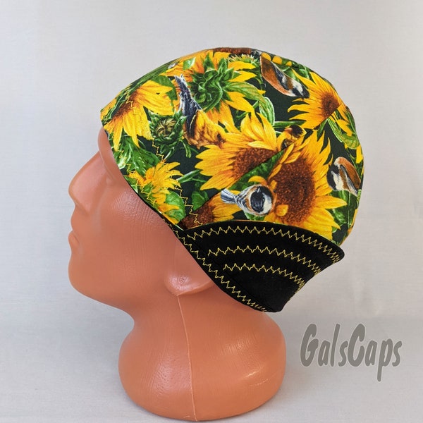 Tournesols / Soudeurs noirs Chapeaux Bikers Caps Welding Cap Chapeau Coton Weld Cap Made in USA Prêt à expédier