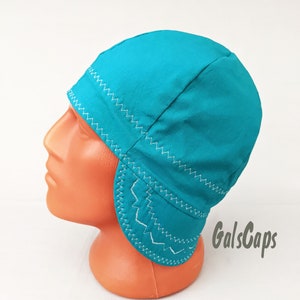 Southwest/Turquoise Welders Welding Cap Hats Bikers Caps Hat Cotton Decorative Stitching Weld Cap Made in USA Ready to Ship image 6