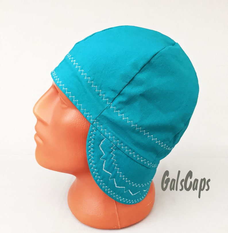 Southwest/Turquoise Welders Welding Cap Hats Bikers Caps Hat Cotton Decorative Stitching Weld Cap Made in USA Ready to Ship image 6