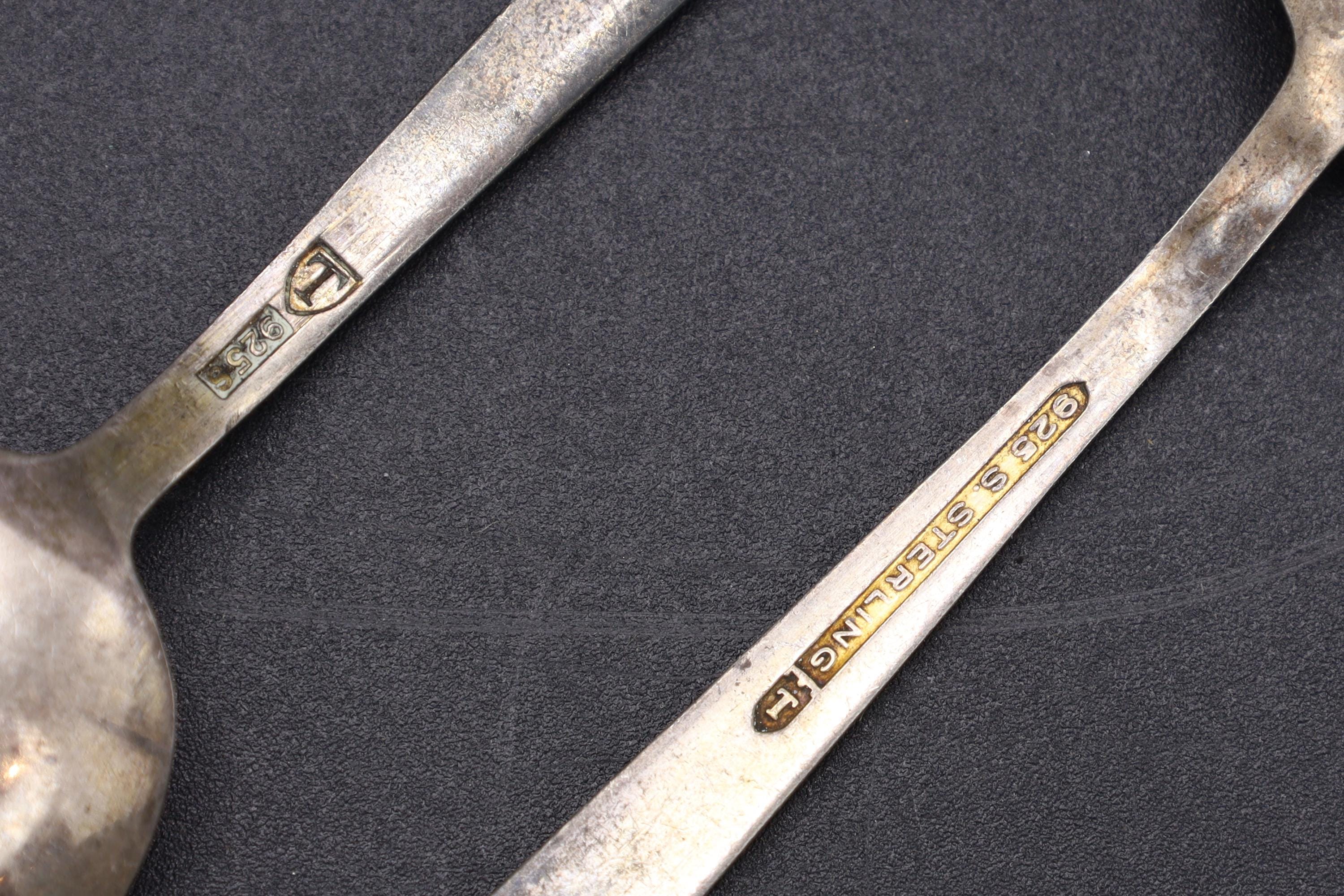 N M Thune Norway, Guilloche and Sterling Coffee Spoons  display picture 1