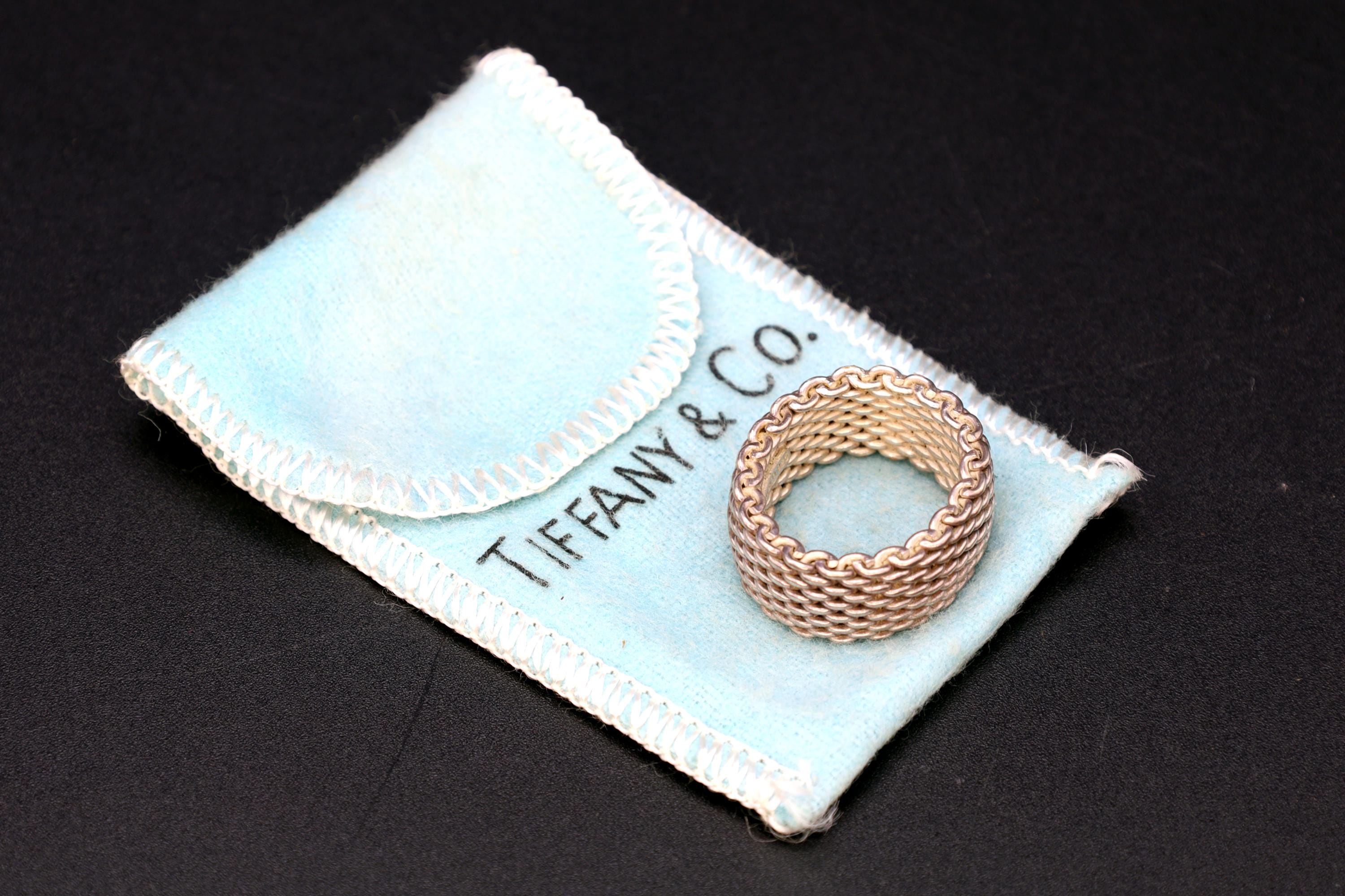 Gold Mesh Tiffany Woven Ring Tiffany Co 18K Yellow Gold Somerset