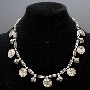 Thailand Karen Hill Tribe Sterling Silver Necklace Tribal Asia
