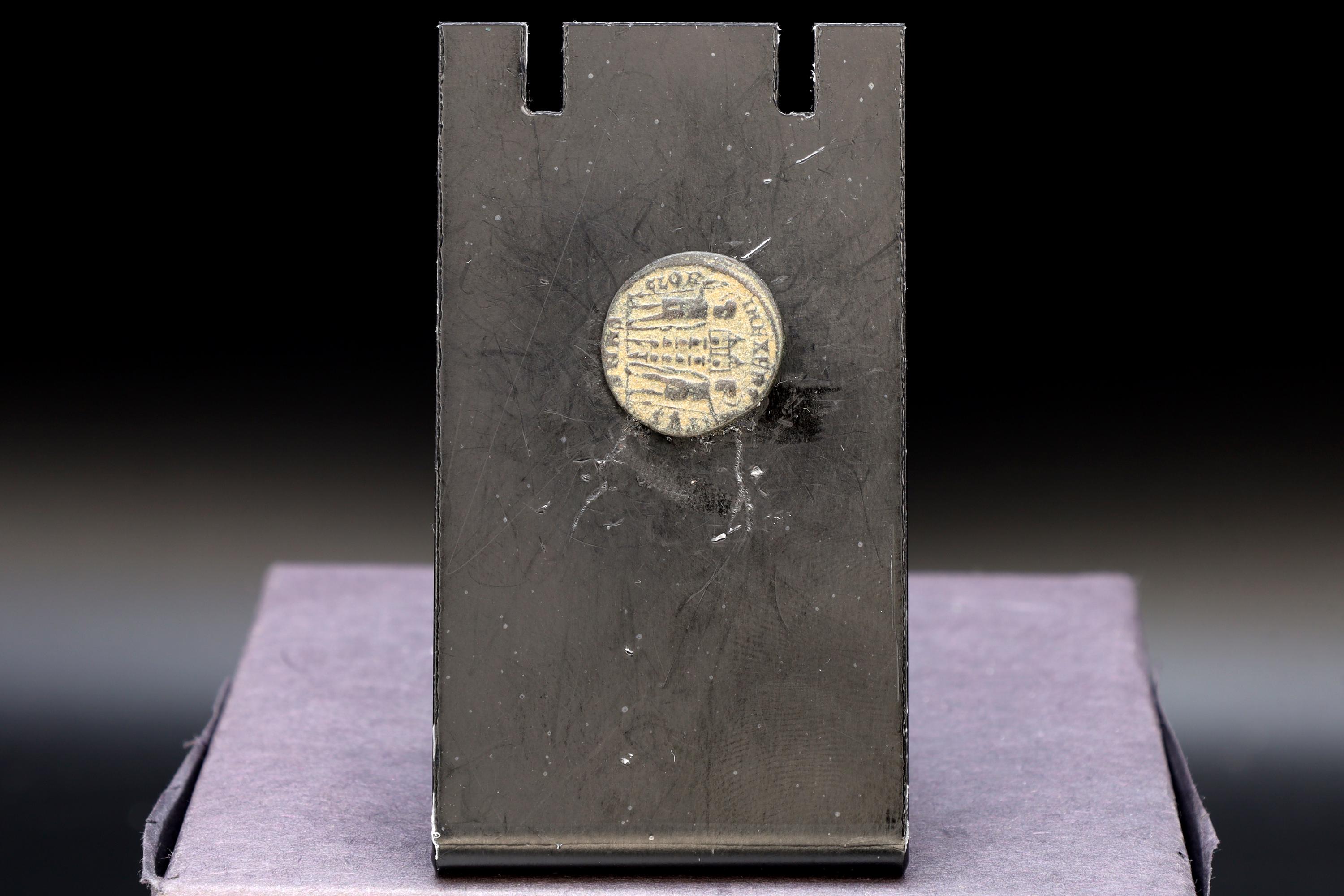 古代ローマ帝国、コンスタンティウス 2 世の縮小フォリス青銅貨、ニコ