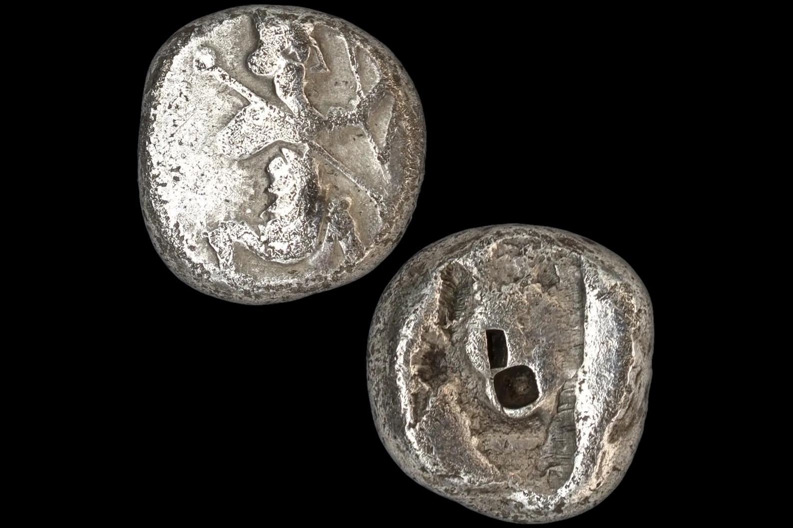 Silver Siglos Coin, Asia Minor, Ancient Achaemenid Empire 4th