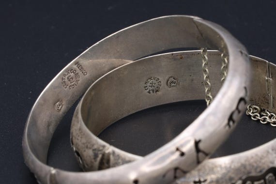 Taxco Mexico, Farfan FF and LCJ Bracelets, A Pair of Sterling