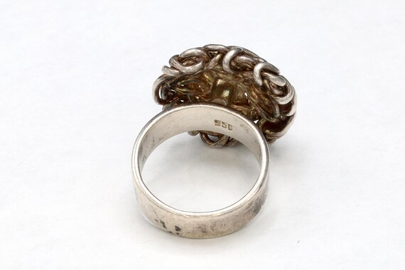Infinite Knot Ring, Statement Ring Size 6 With Go… - image 3