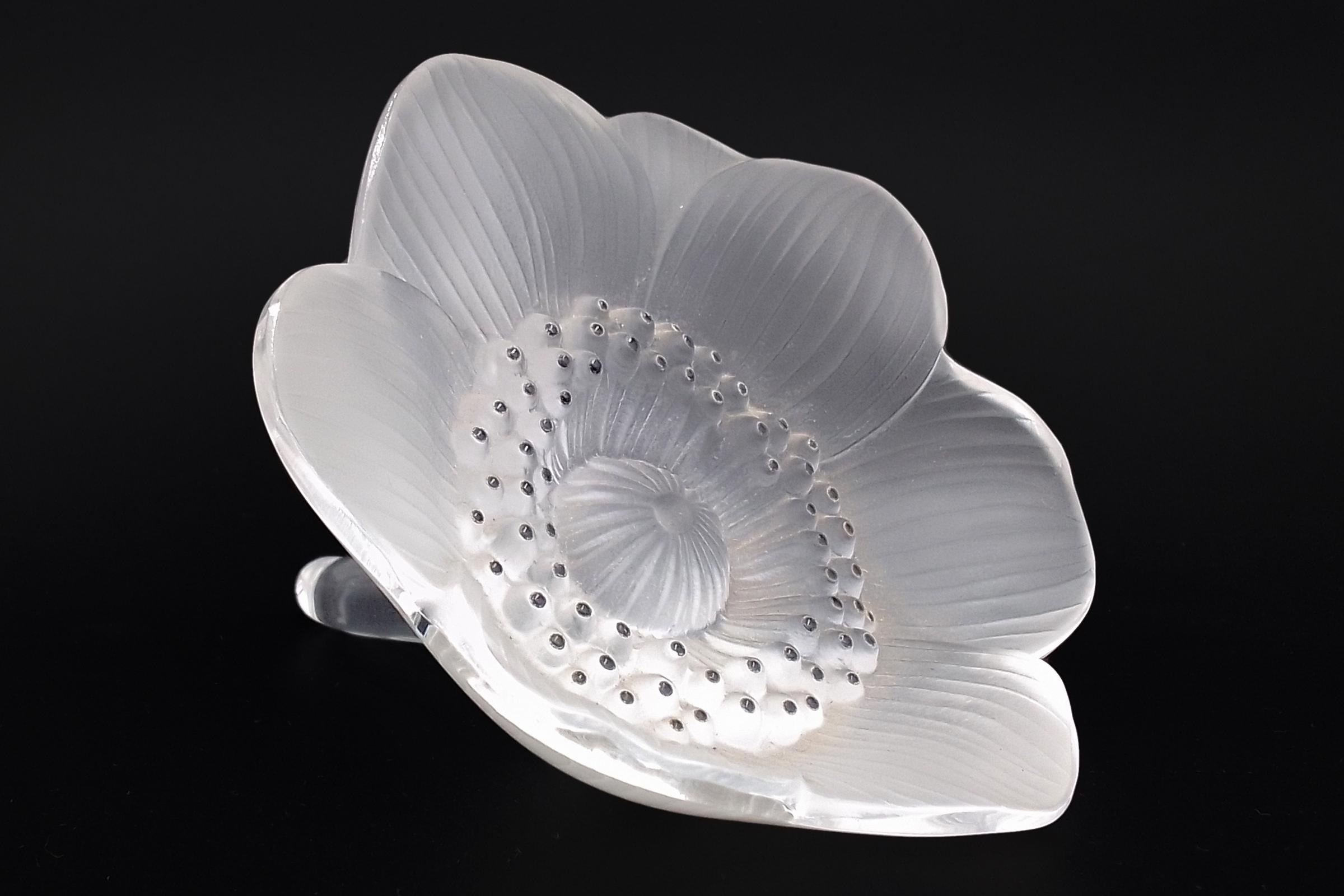 ラリック ❀アネモネの花❀ クリスタル 「Lalique France」刻印