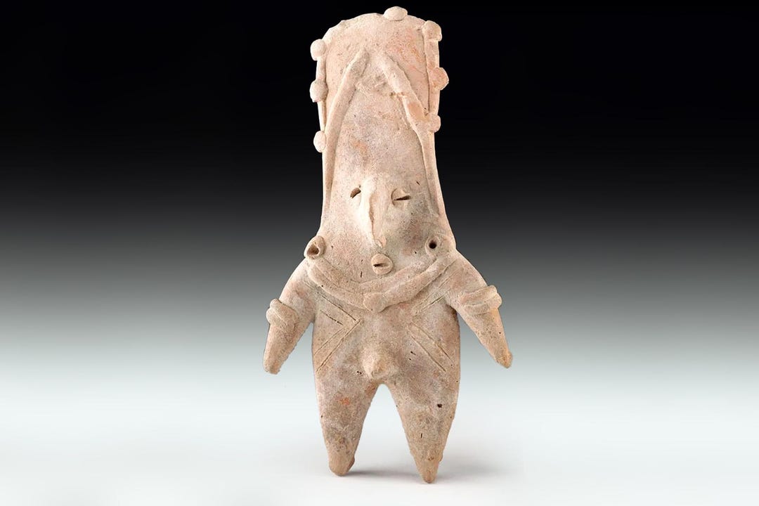 Ancient Pre Columbian Colima Jalisco, Tuxcacuesco Flat Body Figure