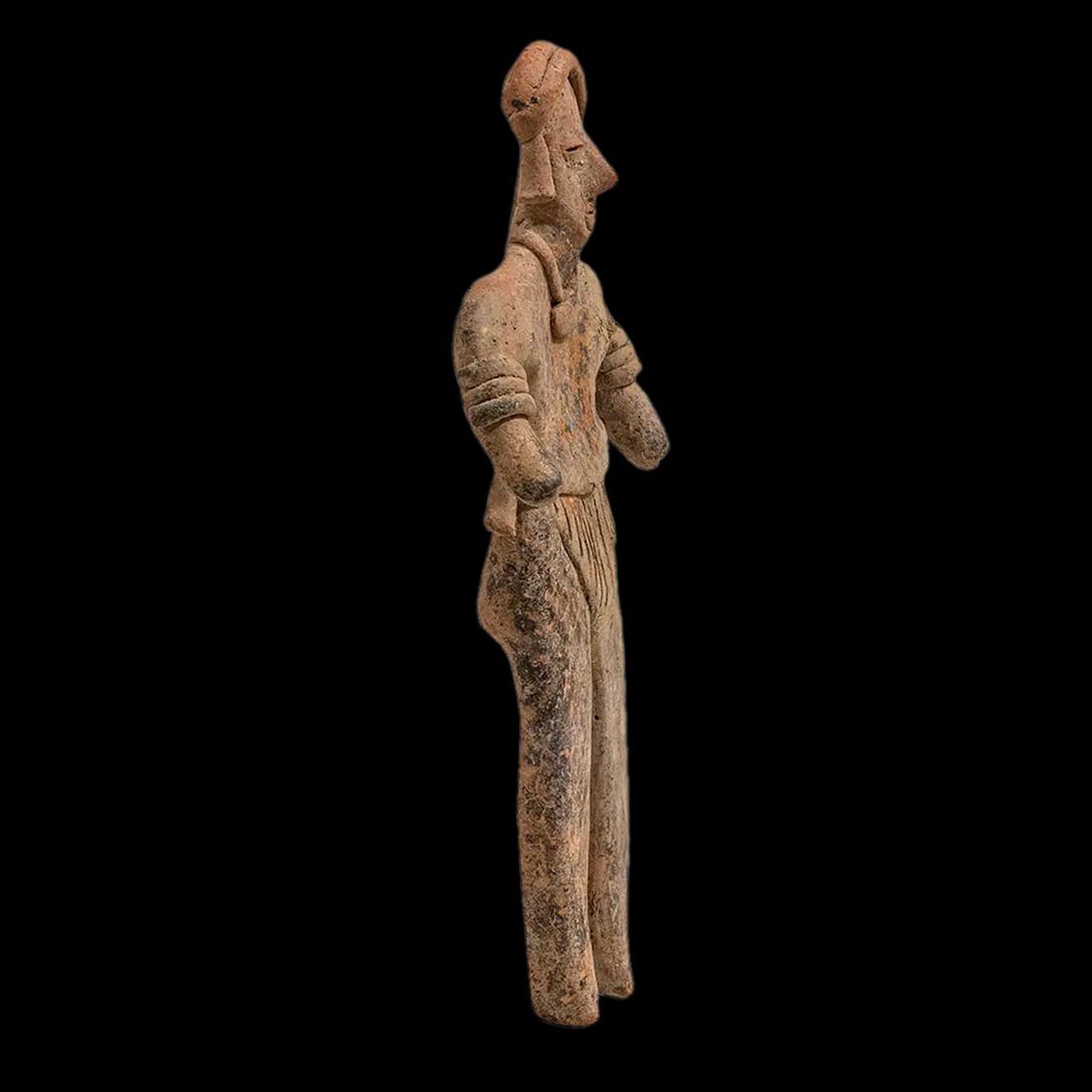 Ancient Colima Ancient Pre Columbian Colima Pottery Standing Figure, Full Body Idol ...