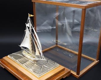 Magnificent Solid Sterling Silver Ship by Seki Takehiko Japan