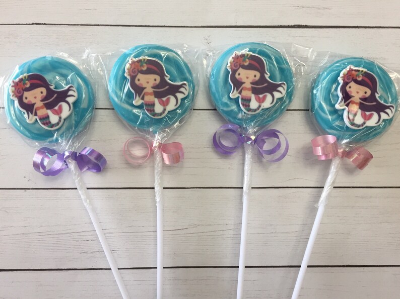 under the sea lollipops unders the sea party favors lollipop set of 12 Mermaid party favors mermaid lollipops mermaid