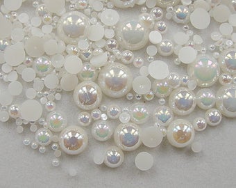 pearl beads flat back