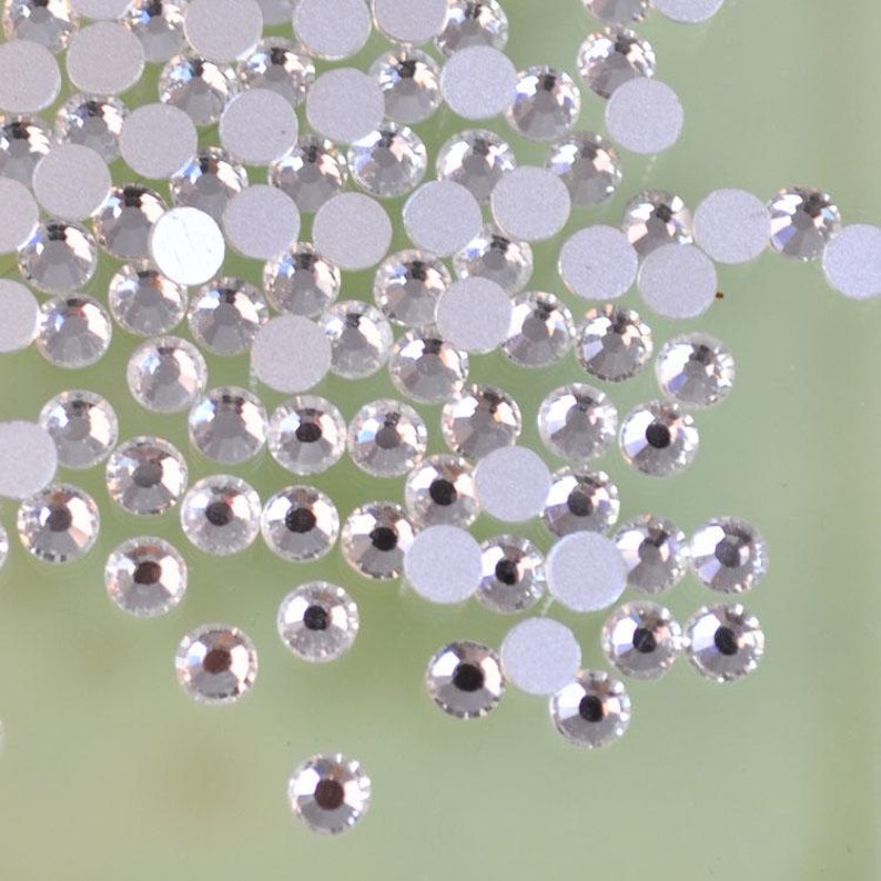 Crystal Clear Flat Back Crystal Rhinestones Clear Colorless Etsy