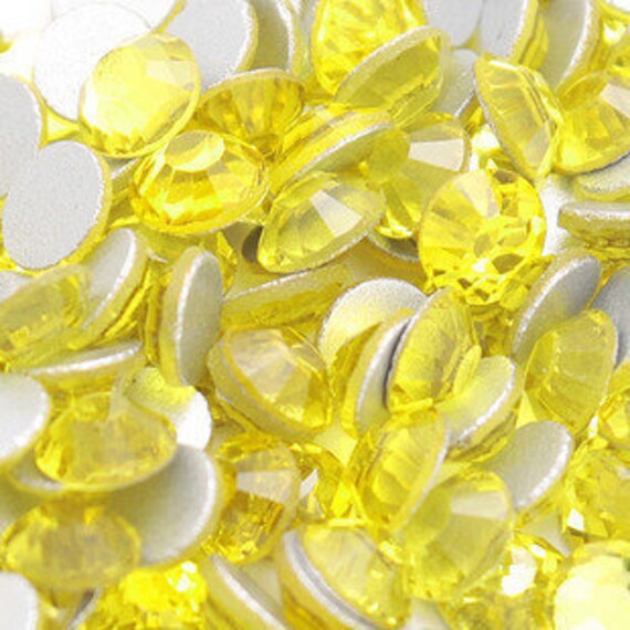 Golden Light flat back crystal rhinestones flatback rhinestone crystals  beads glass 2mm 3mm 4mm 5mm Mixed Sizes