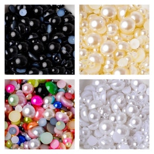 2mm-14mm Flat Back Acrylic Half Pearls bead 2mm 3mm 4mm 5mm 6mm 8mm 10mm 12mm 14mm half round loose flatback plastic acrylic bead pearl