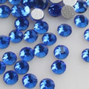 Montana Sapphire Flat Back Crystal Rhinestones Dark Navy Blue Loose  Flatback Rhinestone Glass Crystals Beads 2mm 3mm 4mm 5mm 6mm Mixed Sizes 