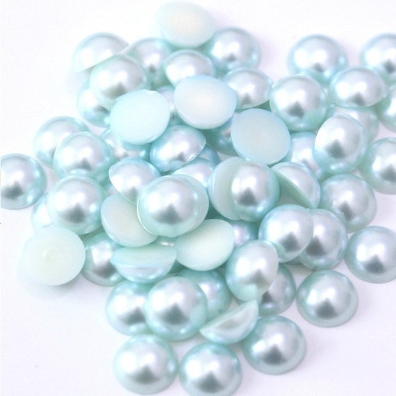 200 5mm Teal Flatback Acrylic Pearl Gems Wedding
