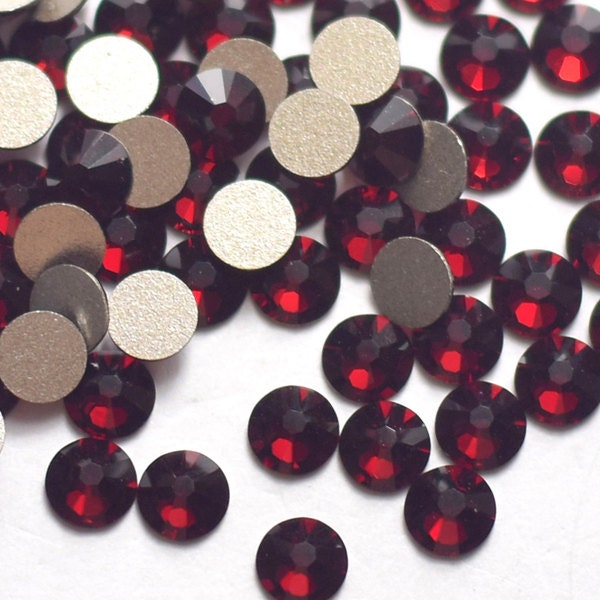 Dark Siam flat back rhinestones crystals Dark Red loose flatback crystals rhinestone glass beads 2mm 3mm 4mm 5mm 6mm Mixed Sizes