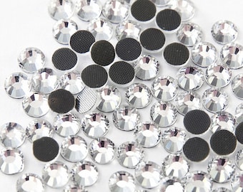 Hot Fix 1440pcs DMC CRYSTAL CLEAR Rhinestones Iron On 3mm 4mm 5mm 6.5mm ss10 ss16 ss20 ss30 Wholesales hotfix loose crystal bead glass