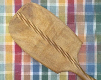 Vintage Mahogany Laminated Wood Bread Paddle Cutting Board