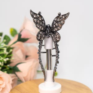 Elegant Butterfly Rhinestone Hair Clip - Vintage-Inspired Crystal Hair Accessory for Weddings, Proms, and Special Occasions