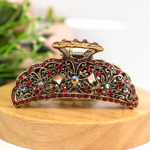 Vintage metalen haarklem met vlindermotief grote haarstukjesdecoratie