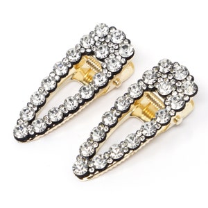 Set of 2pc Metal crystals Rhinestones hair claw clips hair pins