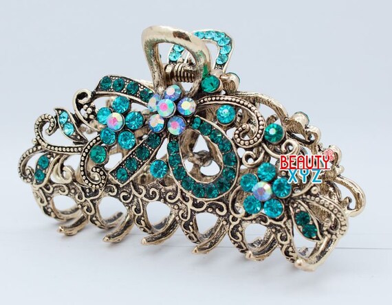 Alexandre de Paris Vendome Small Crystal Hair Claw Clip